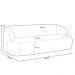 Sofá 3 Lugares Orgânico Para Sala Living 180cm Barolo L06 Couríssimo Whisky - Lyam Decor