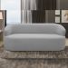 Sofá 3 Lugares Orgânico Sala de Estar Living 170cm Carmen F04 Bouclê Cinza - Lyam Decor