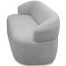 Sofá 3 Lugares Orgânico Sala de Estar Living 170cm Carmen F04 Bouclê Cinza - Lyam Decor
