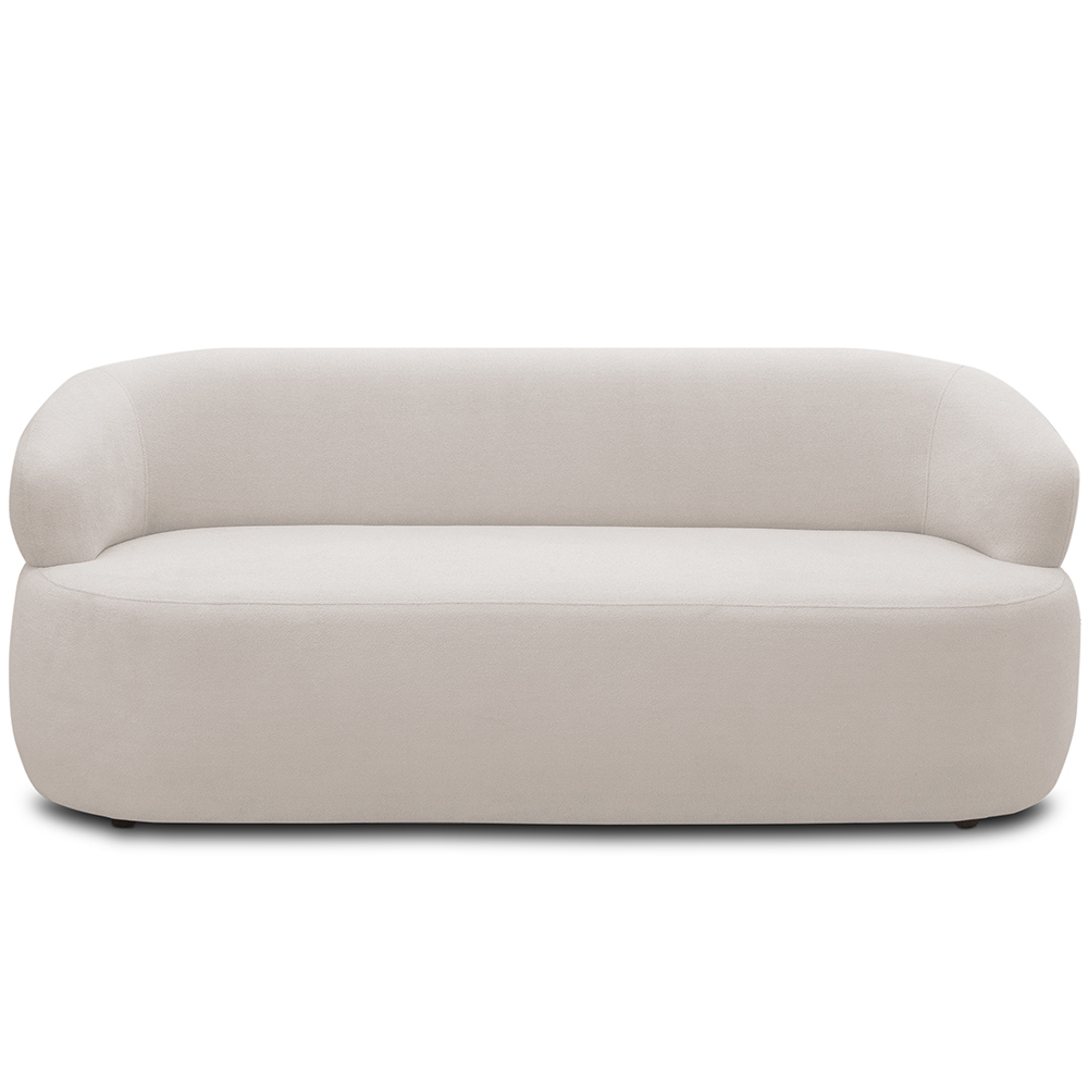 Sofá 3 Lugares Orgânico Sala de Estar Living 170cm Carmen F04 Bouclê Off White - Lyam Decor