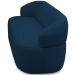 Sofá 3 Lugares Orgânico Sala de Estar Living 170cm Carmen F04 Veludo Azul - Lyam Decor