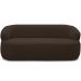 Sofá 3 Lugares Orgânico Sala de Estar Living 170cm Carmen F04 Veludo Marrom - Lyam Decor