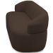 Sofá 3 Lugares Orgânico Sala de Estar Living 170cm Carmen F04 Veludo Marrom - Lyam Decor