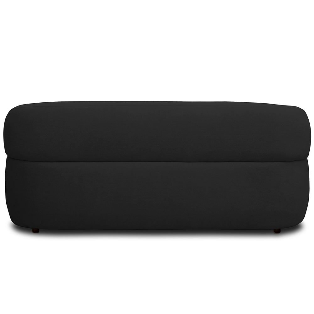 Sofá 3 Lugares Orgânico Sala de Estar Living 170cm Carmen F04 Veludo Preto - Lyam Decor
