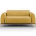 Sofá 3 Lugares Para Sala De Estar Molino 180 Cm D02 Pés D'ouro Veludo Mostarda C-260 - Lyam Decor
