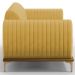 Sofá 3 Lugares Para Sala De Estar Molino 180 Cm D02 Pés D'ouro Veludo Mostarda C-260 - Lyam Decor