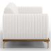Sofá 3 Lugares Para Sala De Estar Molino 210 Cm D02 Pés D'ouro Corano Branco C-12 - Lyam Decor