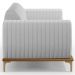 Sofá 3 Lugares Para Sala De Estar Molino 210 Cm D02 Pés D'ouro Linho Cinza D-315 - Lyam Decor