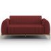 Sofá 3 Lugares Para Sala De Estar Molino 210 Cm D02 Pés D'ouro Veludo Marsala C-278 - Lyam Decor