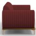 Sofá 3 Lugares Para Sala De Estar Molino 210 Cm D02 Pés D'ouro Veludo Marsala C-278 - Lyam Decor