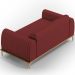 Sofá 3 Lugares Para Sala De Estar Molino 210 Cm D02 Pés D'ouro Veludo Marsala C-278 - Lyam Decor