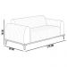 Sofá 3 Lugares Para Sala De Estar Molino 210 Cm D02 Pés D'ouro Veludo Telha C-262 - Lyam Decor