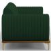 Sofá 3 Lugares Para Sala De Estar Molino 210 Cm D02 Pés D'ouro Veludo Verde Musgo C-303 - Lyam Decor