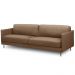 Sofá 3 Lugares Para Sala Living Industrial 210cm Romero L06 Couro Marrom Claro - Lyam Decor