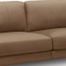 Sofá 3 Lugares Para Sala Living Industrial 210cm Romero L06 Couro Marrom Claro - Lyam Decor