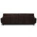 Sofá 3 Lugares Para Sala Living Industrial 216cm Cádis L06 Couro Marrom Escuro - Lyam Decor