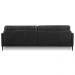 Sofá 3 Lugares Para Sala Living Industrial 220cm Evo L06 Couro Preto - Lyam Decor