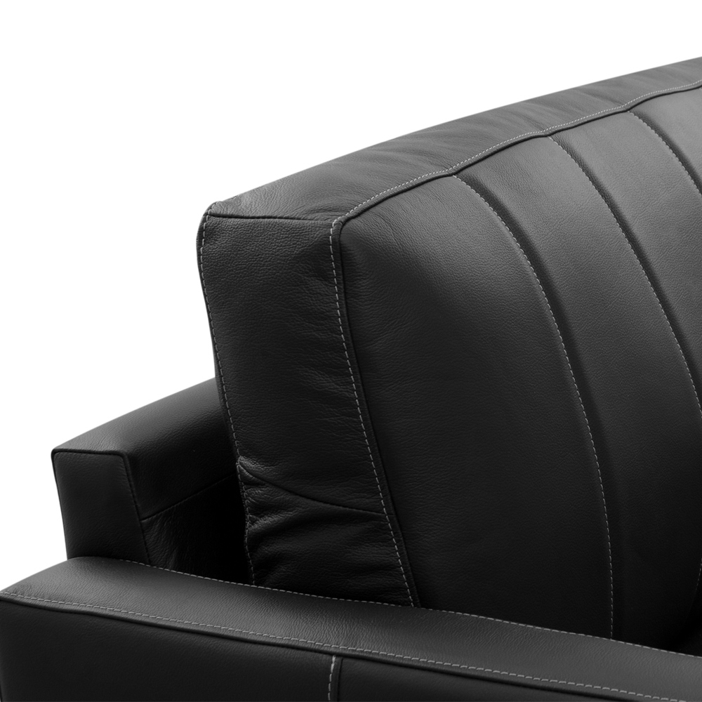Sofá 3 Lugares Para Sala Living Industrial 220cm Evo L06 Couro Preto - Lyam Decor