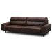 Sofá 3 Lugares Para Sala Living Industrial 236cm Cádis L06 Couro Marrom Escuro - Lyam Decor
