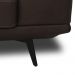 Sofá 3 Lugares Para Sala Living Industrial 236cm Cádis L06 Couro Marrom Escuro - Lyam Decor