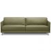 Sofá 3 Lugares Para Sala Living Industrial 240cm Romero L06 Couro Verde Musgo - Lyam Decor