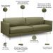 Sofá 3 Lugares Para Sala Living Industrial 240cm Romero L06 Couro Verde Musgo - Lyam Decor