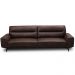 Sofá 3 Lugares Para Sala Living Industrial 256cm Cádis L06 Couro Marrom Escuro - Lyam Decor