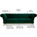 Sofá 3 Lugares Para Sala de Estar Império 180 cm D02 Veludo Verde Musgo C-303 - Lyam Decor