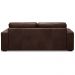 Sofá 3 Lugares Para Sala de Estar Living 205cm Aurora L06 Couro Marrom Café - Lyam Decor