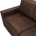 Sofá 3 Lugares Para Sala de Estar Living 205cm Aurora L06 Couro Marrom Café - Lyam Decor