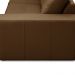 Sofá 3 Lugares Para Sala de Estar Living 205cm Vienne L06 Couro Marrom Claro - Lyam Decor