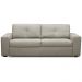 Sofá 3 Lugares Para Sala de Estar Living 205cm Vienne L06 Couro Pérola - Lyam Decor