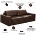 Sofá 3 Lugares Para Sala de Estar Living 235cm Aurora L06 Couro Marrom Café - Lyam Decor