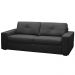 Sofá 3 Lugares Para Sala de Estar Living 235cm Vienne L06 Couro Preto - Lyam Decor