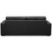 Sofá 3 Lugares Para Sala de Estar Living 235cm Vienne L06 Couro Preto - Lyam Decor