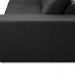 Sofá 3 Lugares Para Sala de Estar Living 235cm Vienne L06 Couro Preto - Lyam Decor