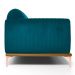 Sofá 3 Lugares Para Sala de Estar Molino 180 cm D02 Veludo Azul Turquesa B-66 - Lyam Decor