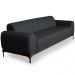 Sofá 3 Lugares Para Sala de Estar Molino 230 cm D02 Linho Chumbo B-163- Lyam Decor
