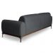 Sofá 3 Lugares Para Sala de Estar Molino 230 cm D02 Linho Chumbo B-163- Lyam Decor