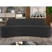 Sofá 3 Lugares Sala de Estar Cancún D02 Veludo Preto 180 cm C-300 - Lyam Decor