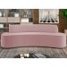 Sofá 3 Lugares Sala de Estar Cancún D02 Veludo Rosê 180 cm C-305 - Lyam Decor