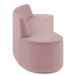Sofá 3 Lugares Sala de Estar Cancún D02 Veludo Rosê 180 cm C-305 - Lyam Decor