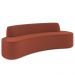 Sofá 3 Lugares Sala de Estar Cancún D02 Veludo Terracota 180 cm C-417 - Lyam Decor