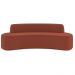Sofá 3 Lugares Sala de Estar Cancún D02 Veludo Terracota 210 cm C-417 - Lyam Decor