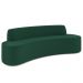 Sofá 3 Lugares Sala de Estar Cancún D02 Veludo Verde Musgo 180 cm C-303 - Lyam Decor