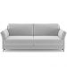 Sofá 3 Lugares Sala de Estar Living 223cm Álamo M03 Veludo Cinza - Lyam Decor