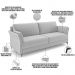 Sofá 3 Lugares Sala de Estar Living 223cm Álamo M03 Veludo Cinza - Lyam Decor