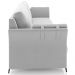 Sofá 3 Lugares Sala de Estar Living 223cm Álamo M03 Veludo Cinza - Lyam Decor
