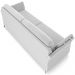 Sofá 3 Lugares Sala de Estar Living 223cm Álamo M03 Veludo Cinza - Lyam Decor