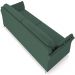 Sofá 3 Lugares Sala de Estar Living 223cm Álamo M03 Veludo Verde Musgo - Lyam Decor
